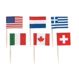 Aspire International Toothpick Flags, Cupcake Topper Picks, Cocktail Picks, Various Countries, 100Pcs/Pack