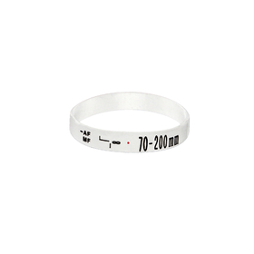 GOGO Blank White Camera Lens Focus Ring Wristband , 8" L X 0.47" H X 0.08" W
