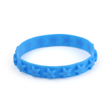 Embossed Star Silicone Wristband, 8