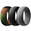 (Price/3 PCS) GOGO Silicone Rings, 3 PACK Rubber Wedding Bands for Men - 8.7 mm Wide, Price/3 PCS