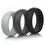 (Price/3 PCS) GOGO Unisex Silicone Wedding Ring Safe Rubber Band - 8mm Wide, Price/3 PCS