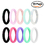 GOGO 10-Pack Silicone Wedding Ring for Women, Thin and Stackable Durable Comfortable Rubber Rings Band, Price/10 PCS