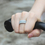 (Price/4 PCS) GOGO Unisex Silicone Wedding Ring Rubber Wedding Bands, V-Shape Top Beveled Edges - 8mm Wide & 2.5mm Thick, Price/4 PCS