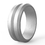 (Price/7 PCS) GOGO Unisex Silicone Wedding Ring Premium Rubber Wedding Bands, V-Shape Top Beveled Edges - Width 8mm & Thickness 2.5mm, Price/7 PCS