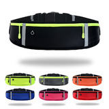 TOPTIE Unisex Water Resistant Running Belt Waist Pack Adjustable Reflective Fanny Pack Pouch Bag with 3 Zipper Pockets Fits All Phone Models