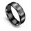 GOGO Men's Stainless Steel Ring 8mm Wedding Ring with Polished Beveled Edge & Matte Brushed Finish Center Engagement Wedding Band, Price/piece