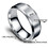 GOGO Men's Stainless Steel Ring 8mm Wedding Ring with Polished Beveled Edge & Matte Brushed Finish Center Engagement Wedding Band, Price/piece