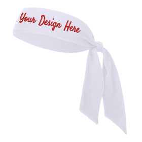 GOGO Custom Tie Back Headband, Embroidered Tie Sweatband, Sports Headband, Design Your Own Headband
