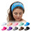 GOGO Custom Embroidered Terry Cloth Spa Headband, Facial White Makeup Headband with Hook & Loop Closure