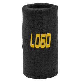 GOGO Custom Embroidery Thick Wristband 6 Inch Long Terry Cloth Sports Sweatband