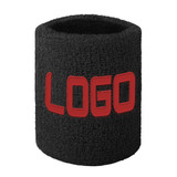 GOGO Custom Embroidered Thick Wrist Sweatband, Terry Cloth Wristband