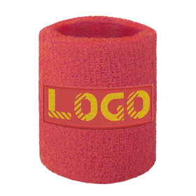 GOGO Custom Athletic Wrist Sweatband, Thick Terry Cloth Wristband with Patch