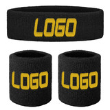 GOGO Personalized Embroidered Sweatband Set (1 Headband + 2 Wristbands), Soft Athletic Sweatband
