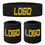GOGO Personalized Embroidered Sweatband Set, Black Soft Sports Headband and Waistbands
