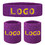 GOGO Custom Sports Sweatband Set (1 Headband + 2 Wristbands), Black Athletic Sweatband with Patch