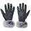 Opromo Women Winter Touchscreen Gloves Warm PU Leather Rabbit Fur Driving Gloves