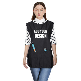 TOPTIE Custom Print Unisex Cobbler Vest Kitchen Chef Apron, Art Painting Grooming Smock Working Uniform with 2 Pockets