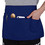 TOPTIE Embroidered Waitress Waiter Server Bistro Waist Apron with 3 Pockets, Restaurant Kitchen Chef Half Aprons, 24"W x 12"H