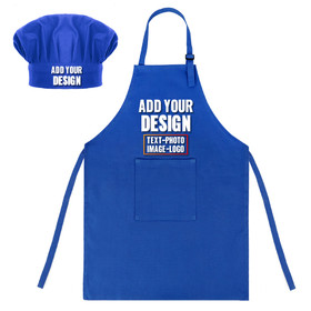TOPTIE Personalized Kid Apron and Hat Set, Personalized Child Apron (S-XXL)