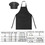 TOPTIE Custom Kids Apron and Chef Hat Set, Adjustable Cotton Child Cooking Kitchen Apron, S-XXL
