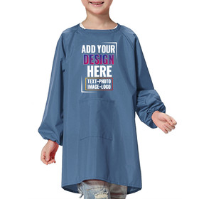 Personalized Custom Nylon Long Sleeved Waterproof Kids Art Smock with Front Pocket
