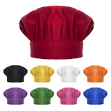 TOPTIE Chef Hat for Kid & Adult, Cotton Elastic Adjustable Kitchen Cooking Baking Hat