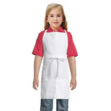 TOPTIE Blank Youth Chef Cotton Bib Apron with two Pocket, 25