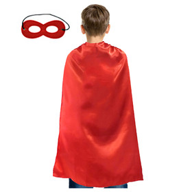 Opromo Satin Superhero Capes and Eyeflap Set, Halloween Festival Event Costumes And Dress Up For Kids & Adults