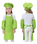 TOPTIE Cotton Canvas Kitchen Apron, Chef Hat and Oversleeves Family Set