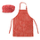 Custom Colorful Cotton Canvas Kids Aprons and Hat Set, Party Favors - Full Color Printing