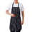 Opromo Adjustable Chalk Stripe Bib Apron with 2 Pockets,2 Size 31 x 23 inches/33 x 27 inches