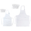 Opromo Cotton Canvas Aprons, Chef Hats for Women and Kids, Parent-Child Set