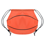 Blank Basketball 210D Polyester Drawstring Backpack, 15 3/4