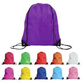 Muka Polyester Drawstring Backpack Bags Sports Cinch Sack Gym String Bags with PU Reinforced Corners