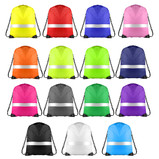 Muka 6 PCS Drawstring Backpack Sports Gym Bag Sackpack with Reflective Stripe for Trip Travel School