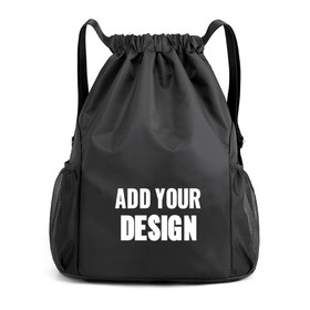 Muka Custom Print Nylon Waterproof Drawstring Backpack Gym Sack Cinch Bag Sports Basketball Football Sackpack Bag