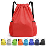 Muka Nylon Waterproof Drawstring Backpack Gym Sack Cinch Bag Sports Basketball Football Sackpack Bag