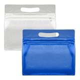 Muka 2PCS Transparent Waterproof Zipper Cosmetic Bags, Gusseted PVC Zip Pouch, 9 3/4