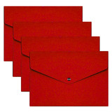 TOPTIE 4PCS A4/Letter Size Felt File Folder with Button Snap Closure, Clutchable Cash Coin Purse Bank Bag, 9.05