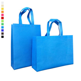 Muka 2 PCS Reusable Non-Woven Grocery Tote Bags, Gift Tote for Kids Birthday,3 Sizes 7 Colors