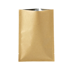 Sample Kraft Foil Lined Flat Pouch, Good for Candy, Coffee Beans, FDA Compliant