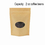 50 PCS Aspire Kraft Pouch Bags Heat Sealable Stand Up Pouches Bags w/ Clear Oval Window and Notch