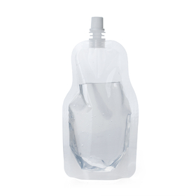50 PCS 8.5 OZ Clear / White Spouted Liquid Stand Up Pouch, Drink Pouches For Juice, Wine, Milk Packaging, Custom Spouted Bags Wholesale, 4Mil