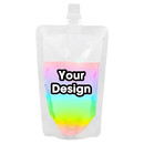 Custom 100 PCS Clear Spouted Stand Up Pouch, One Color Printing