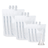 Aspire 50 PCS Reusable Clear Spout Stand Up Pouch, Clear Drink Bags ( 1.75 oz to 17 oz ), 8.2 mm Spout, BPA Free