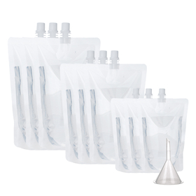 Aspire FDA Compliant 8.2 mm Spout 1.75 OZ Transparent Spouted Stand Up Pouch Price// 50 PCS Clear Drink Bags BPA Free