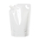 50 PCS Muka 1.75 OZ White Poly Side Spout Stand Up Pouch Bags w/ Handle, 8.2 mm Spout, BPA Free