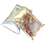 Sample Clear Poly/ Matte Gold Back Flat Pouch with Ziplock, Beef Jerky Pouches w/ Hang Hole, 3 mil