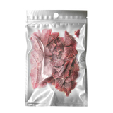 Aspire 100 PCS Clear Poly / Silver Back Foil Flat Pouch with Zip and Hang Hole, Beef Jerky Pouches w/ Tear Notch, 4 mil