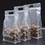 (Price/50 PCS) Muka Reclosable Ziplock Clear Side Gusseted Bags w/Handle, 5.5 Mil, (10 oz to 2.5 lb)